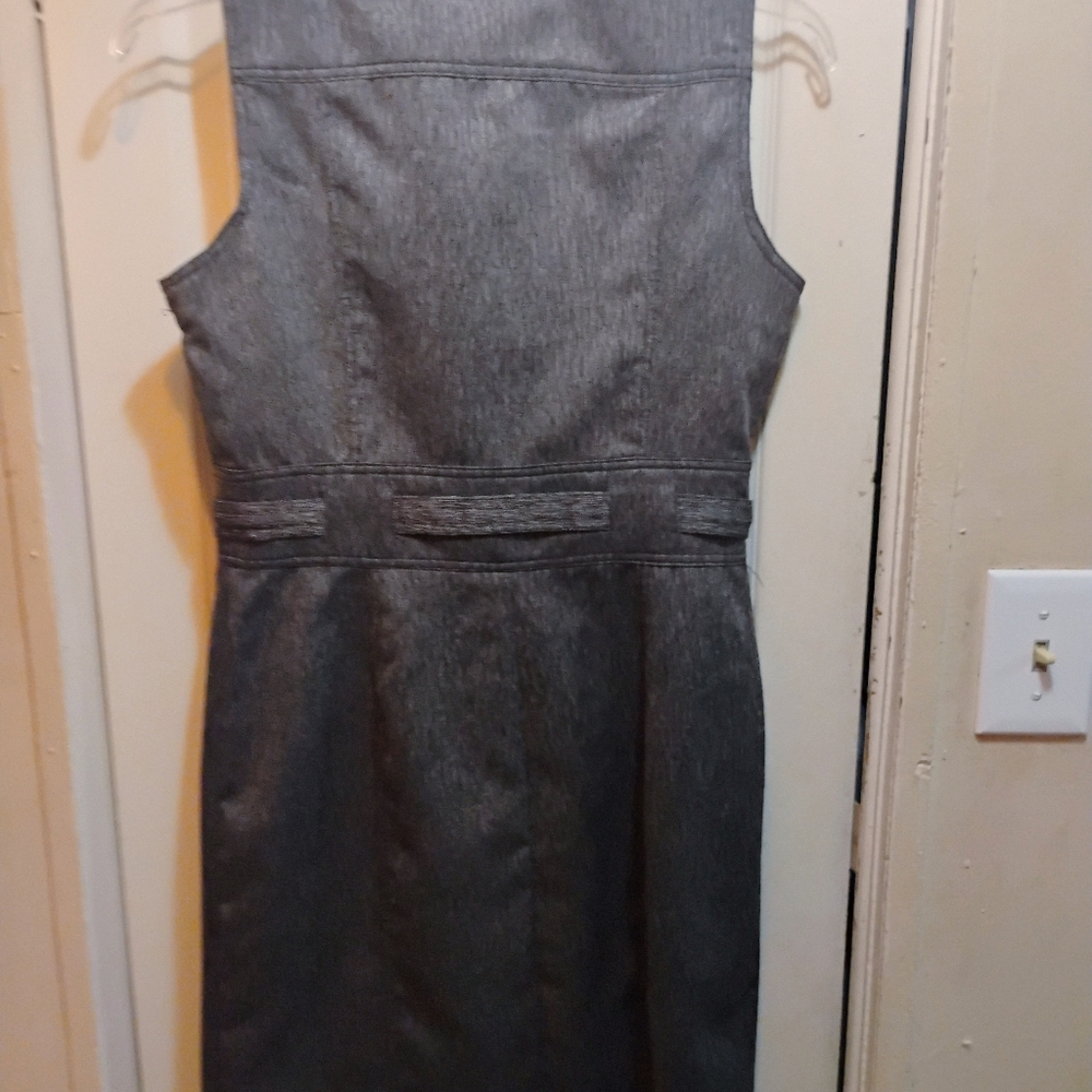 Chic Gray Button-Down Midi Dress - image 7